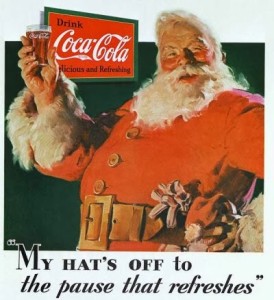 primeira propaganda da coca cola com papai noel
